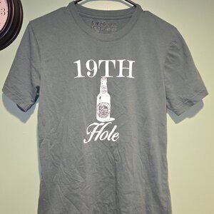 Swing Juice Mens 19th Hole Beer Golf T Shirt Short Sleeve Green Sz Small
